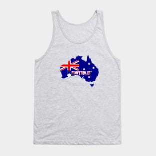 Australia flag & map Tank Top